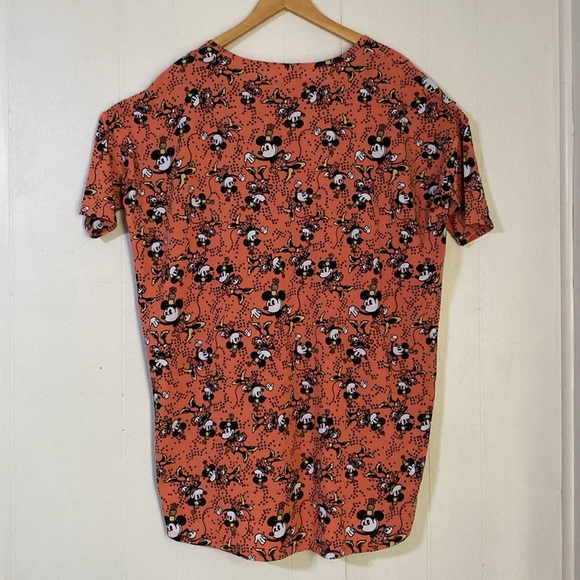 Lularoe Women’s Orange Minnie Mouse Short Sleeve Top Size XL Disney Irma Tunic - Picture 2 of 8